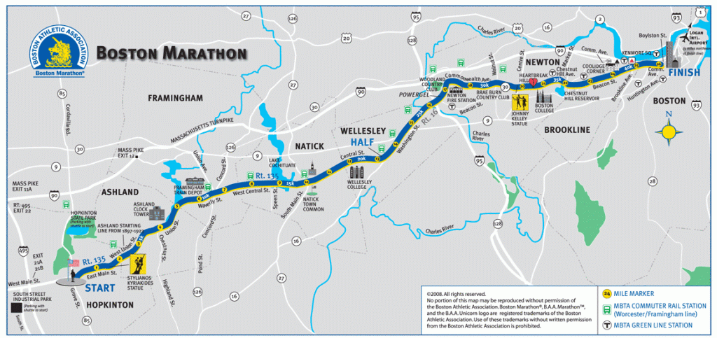 The Boston Marathon Start To Finish Atent For Rent